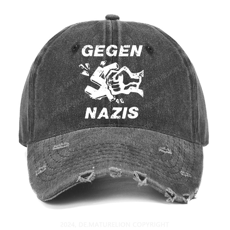 Gegen Nazis Gewaschene Vintage Cap