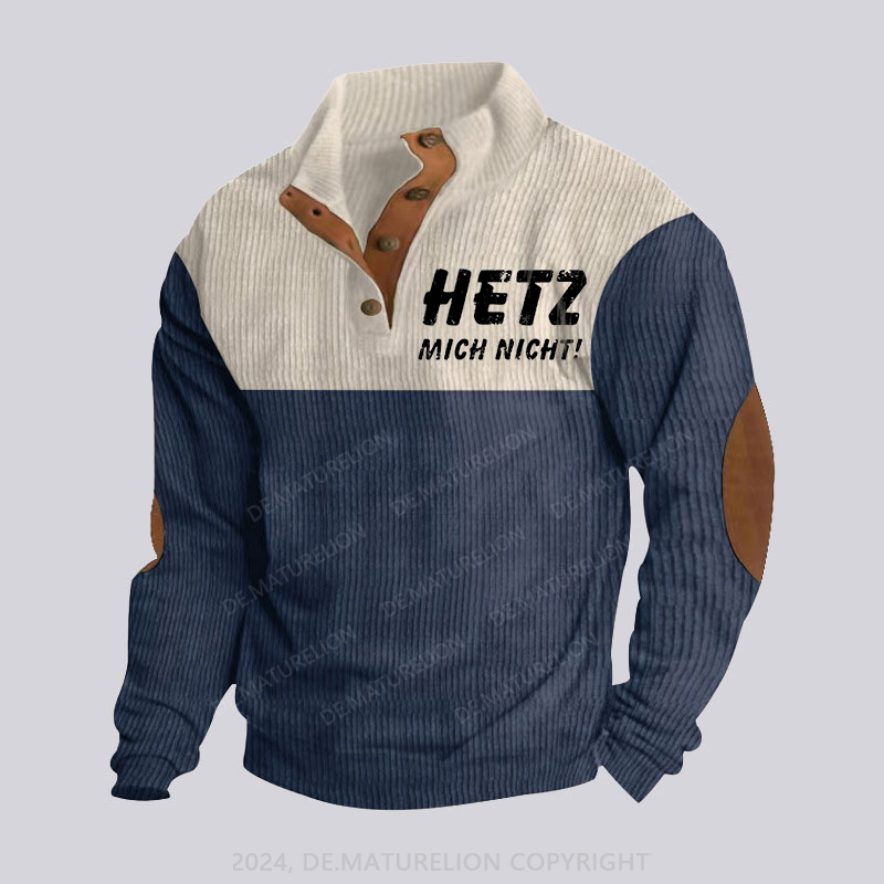 Maturelion Hetz Mich Nicht Stehkragen Knopf Polo Shirt