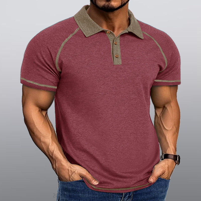 Maturelion Männer Kragen T-Shirt