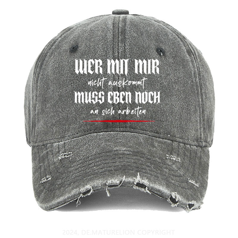 Wer Mit Mir Nicht Auskommt Gewaschene Vintage Cap