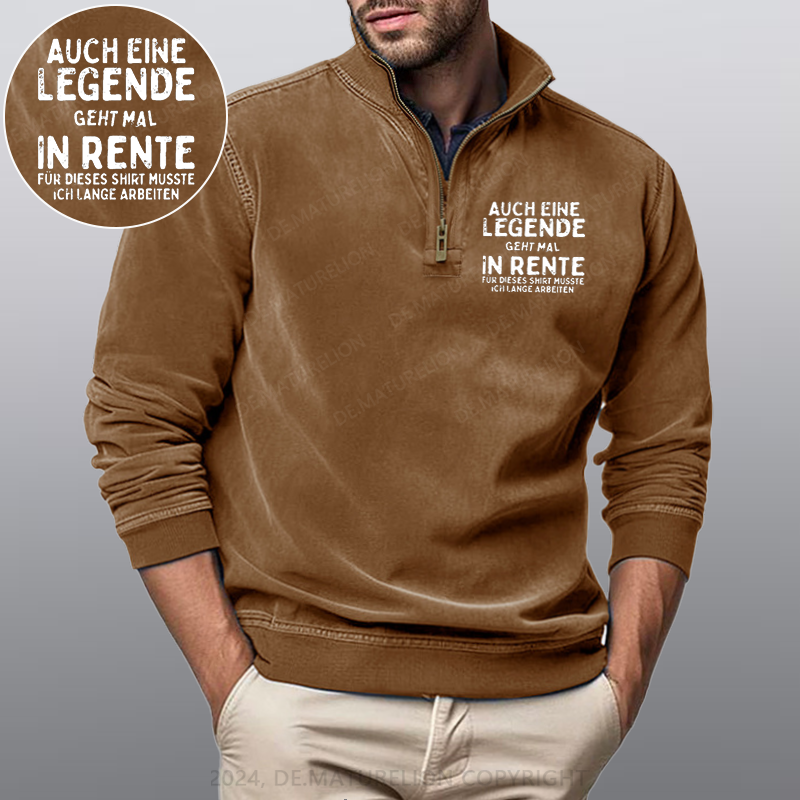 Maturelion Auch Eine Legende Geht Mal In Rente Stehkragen Poloshirt