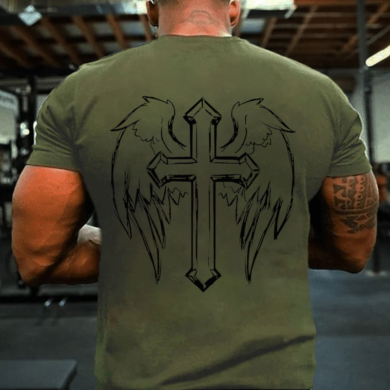 Jesus Christus Kreuz Fliegen T-Shirt