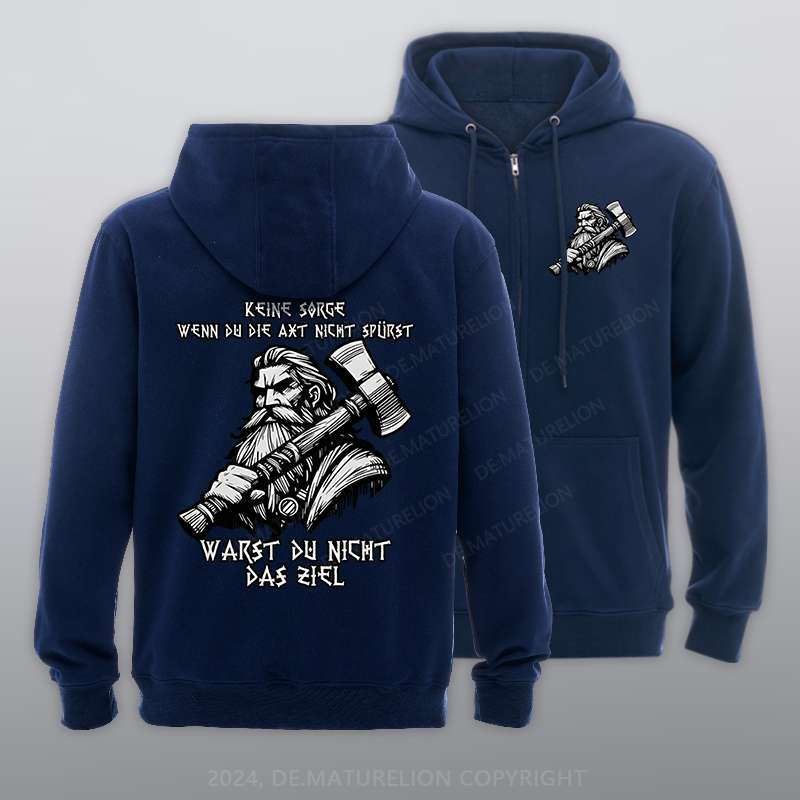 Maturelion Keine sorge Reißverschluss Hoodie