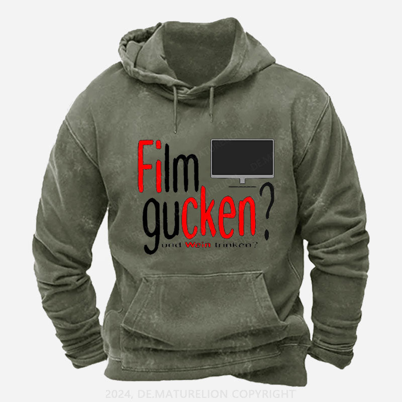 Film gucken ficken Wein trinken Hoodie