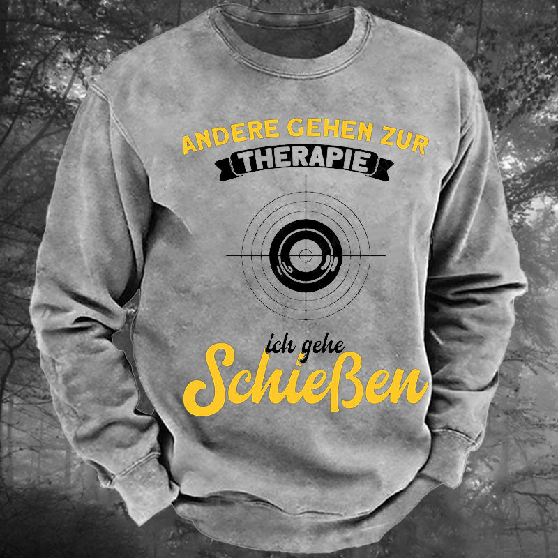 Sport Männer Sport Schütze Gewaschenes Sweatshirt
