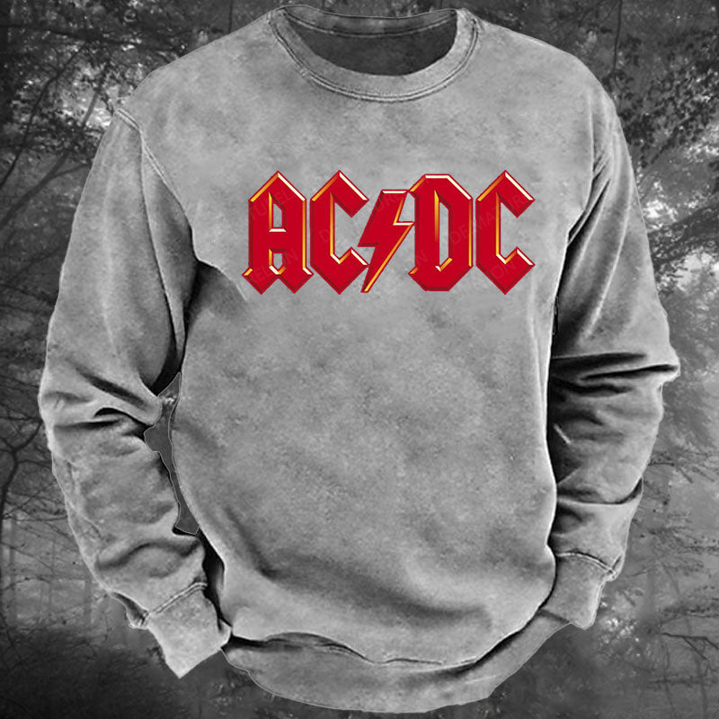 ACDC Rockmusik Rock Band Gewaschenes Sweatshirt