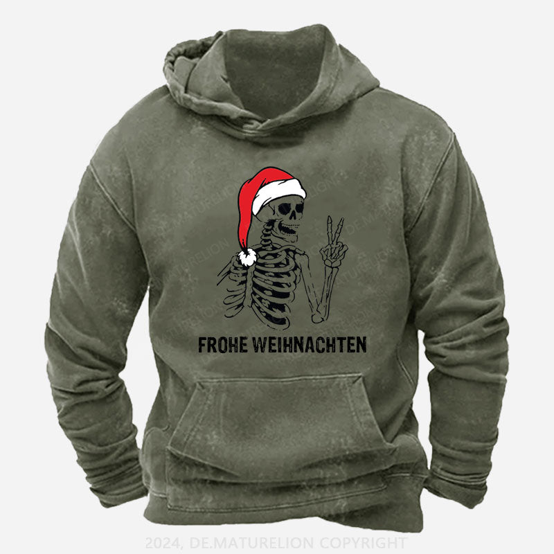 Weihnachten Schädel Hoodie