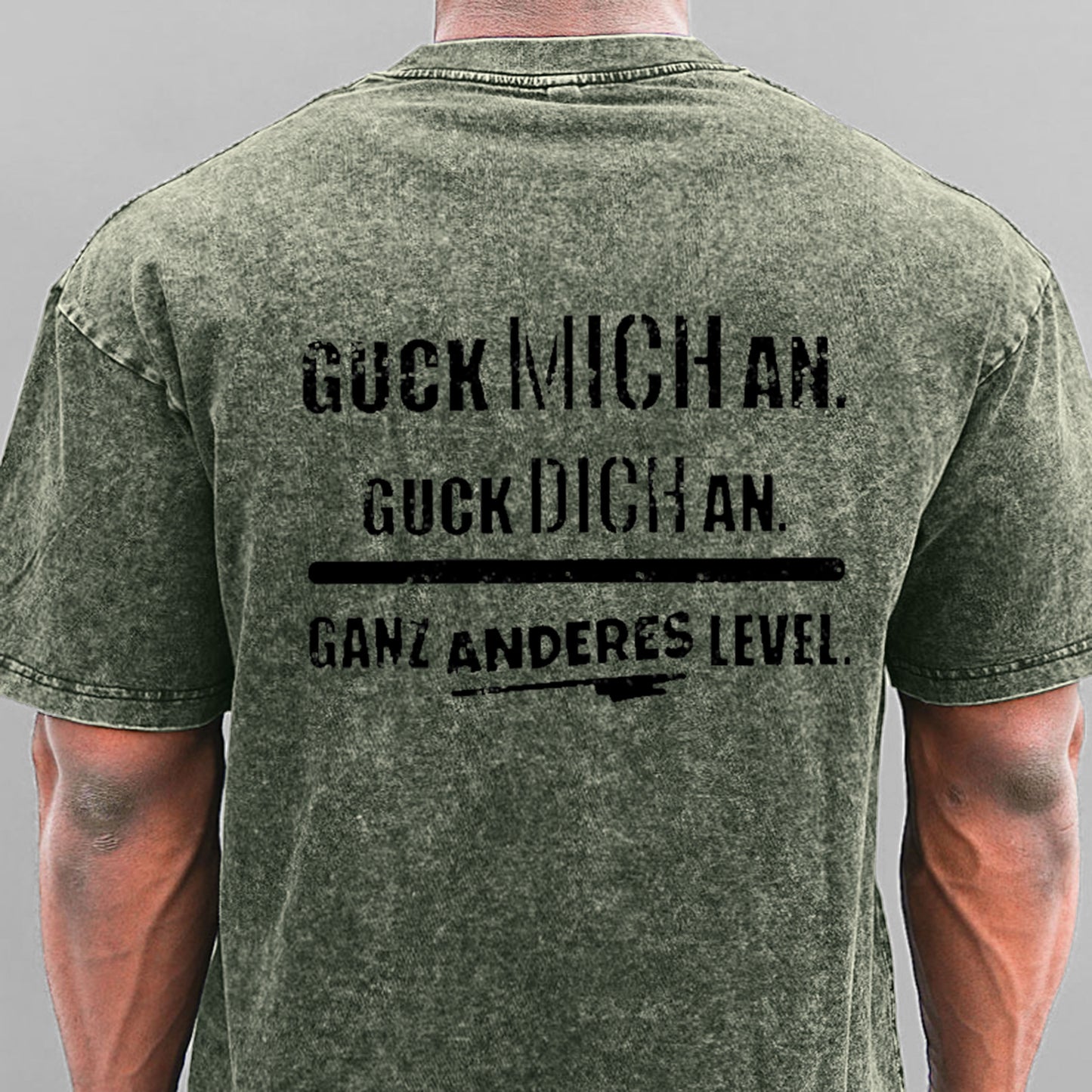 Guck Mich An Guck Dich An Ganz Anderes Level Gewaschene Vintage T-Shirt