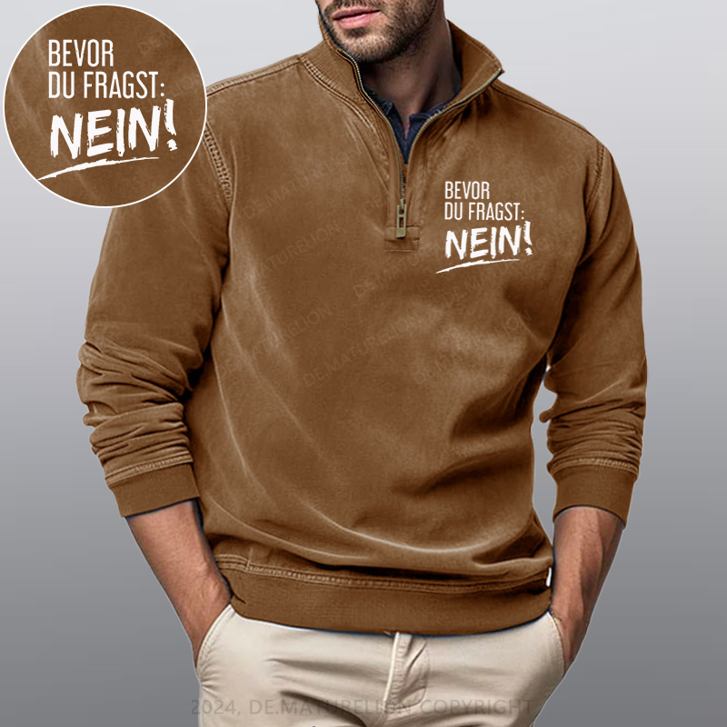 Maturelion Bevor Du Fragst Nein Männer Stehkragen Poloshirt