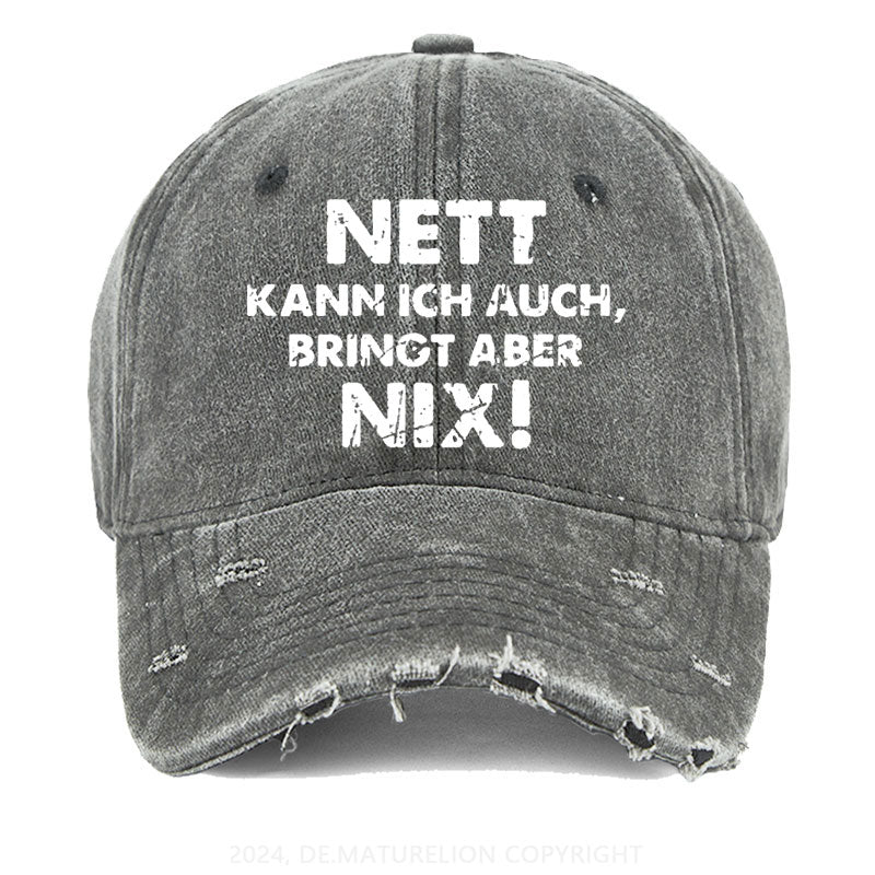Nett Kann Ich Auch Bringt Aber Nix Gewaschene Vintage Cap