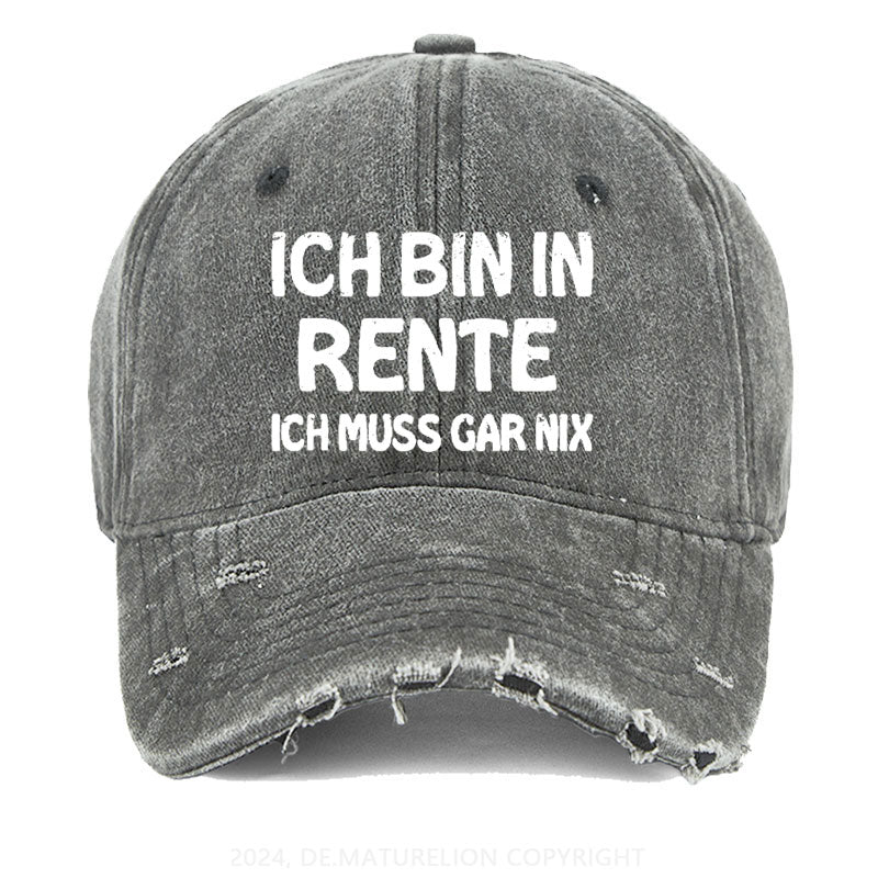 Ich Muss Gar Nichts Gewaschene Vintage Cap