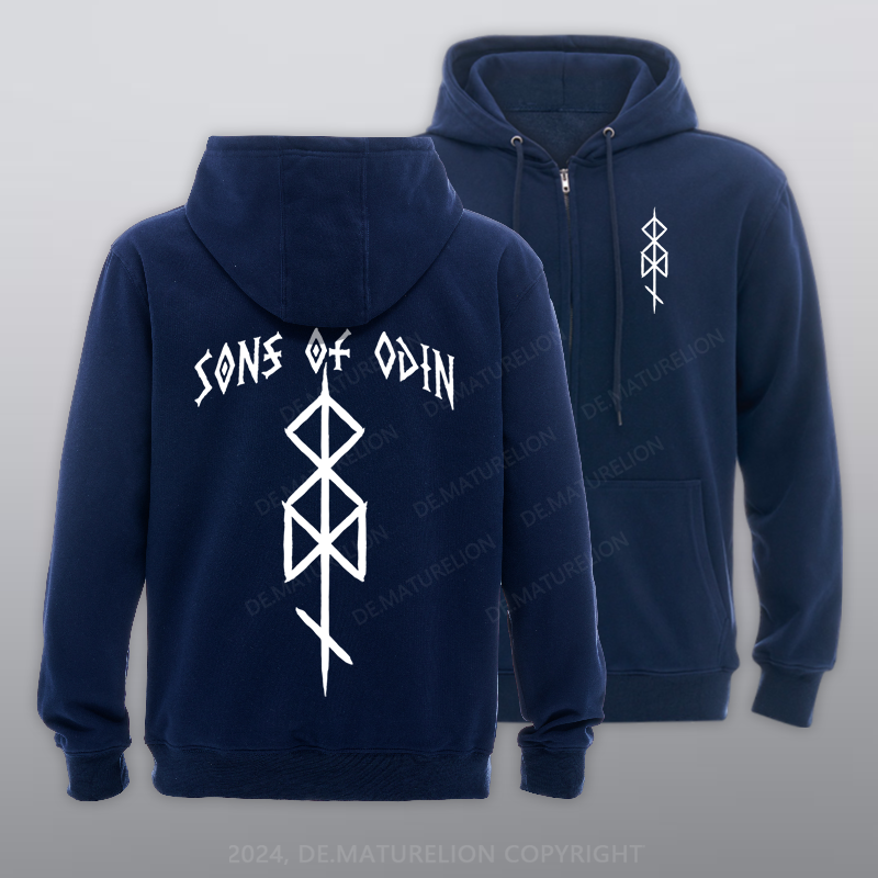 Maturelion Sons of Odin Reißverschluss Hoodie