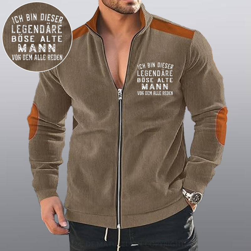 Maturelion Ich Bin Dieser Legendäre Böse Alte Mann Von Dem Alle Reden Reißverschluss Jacke