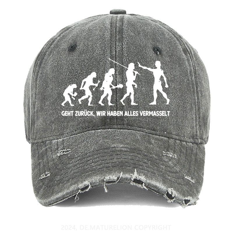 Geht zurück, wir haben alles vermasselt Gewaschene Vintage Cap