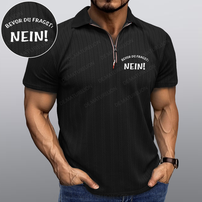 Maturelion Bevor Du Fragst Nein Kragen T-Shirt