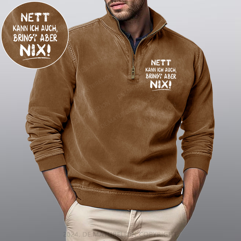 Maturelion Nett Kann Ich Auch Bringt Aber Nix Stehkragen Poloshirt