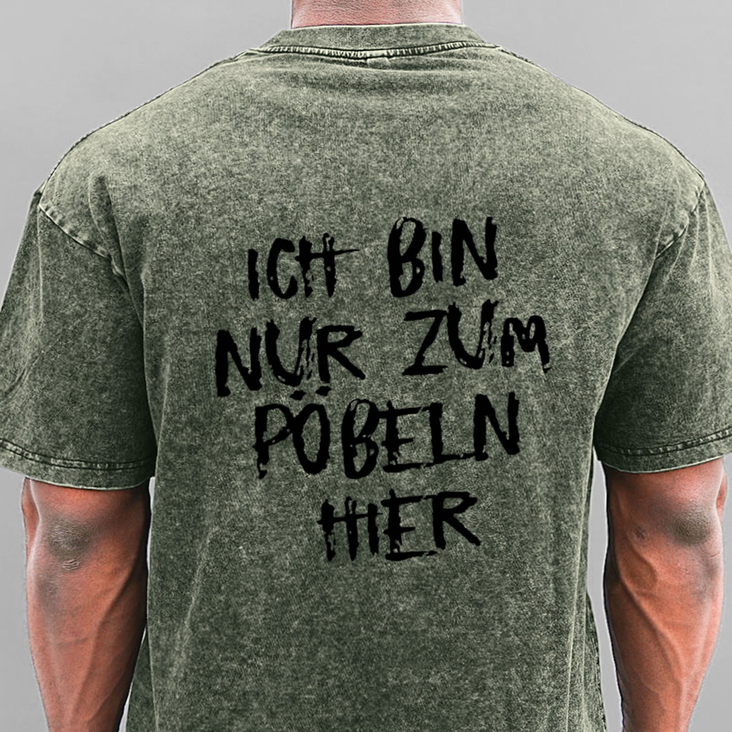 Ich Bin Nur Zum Pöbeln Hier Gewaschene Vintage T-Shirt