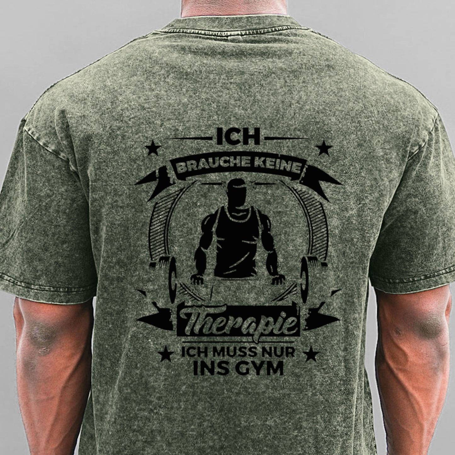 Ich brauche keine Therapie, Ich muss nur ins Gym Gewaschene Vintage T-Shirt
