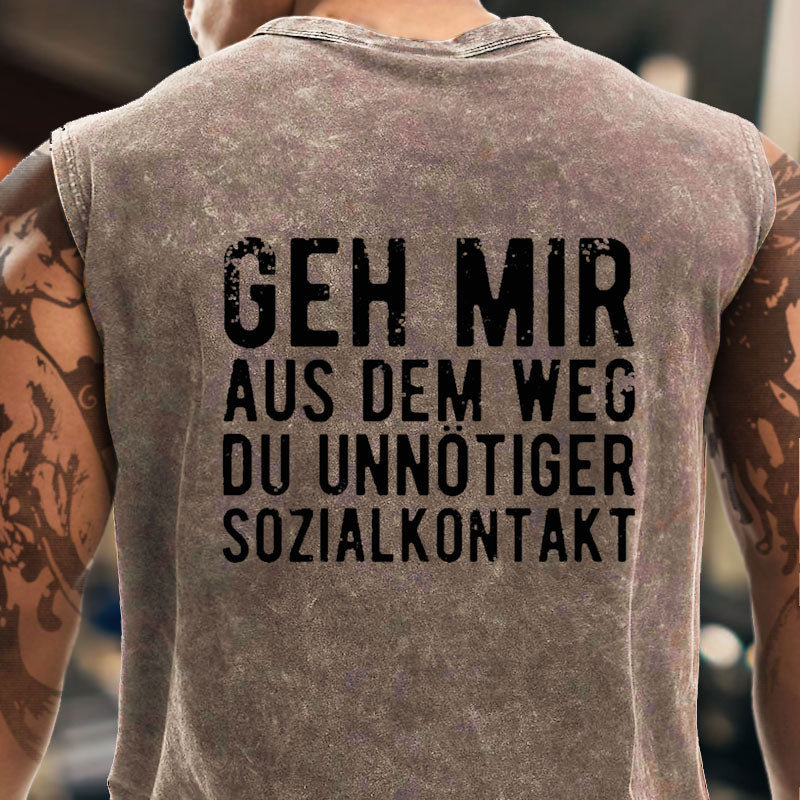 Geh Mir Aus Dem Weg Du Unnötiger Sozialkontakt Tank Top