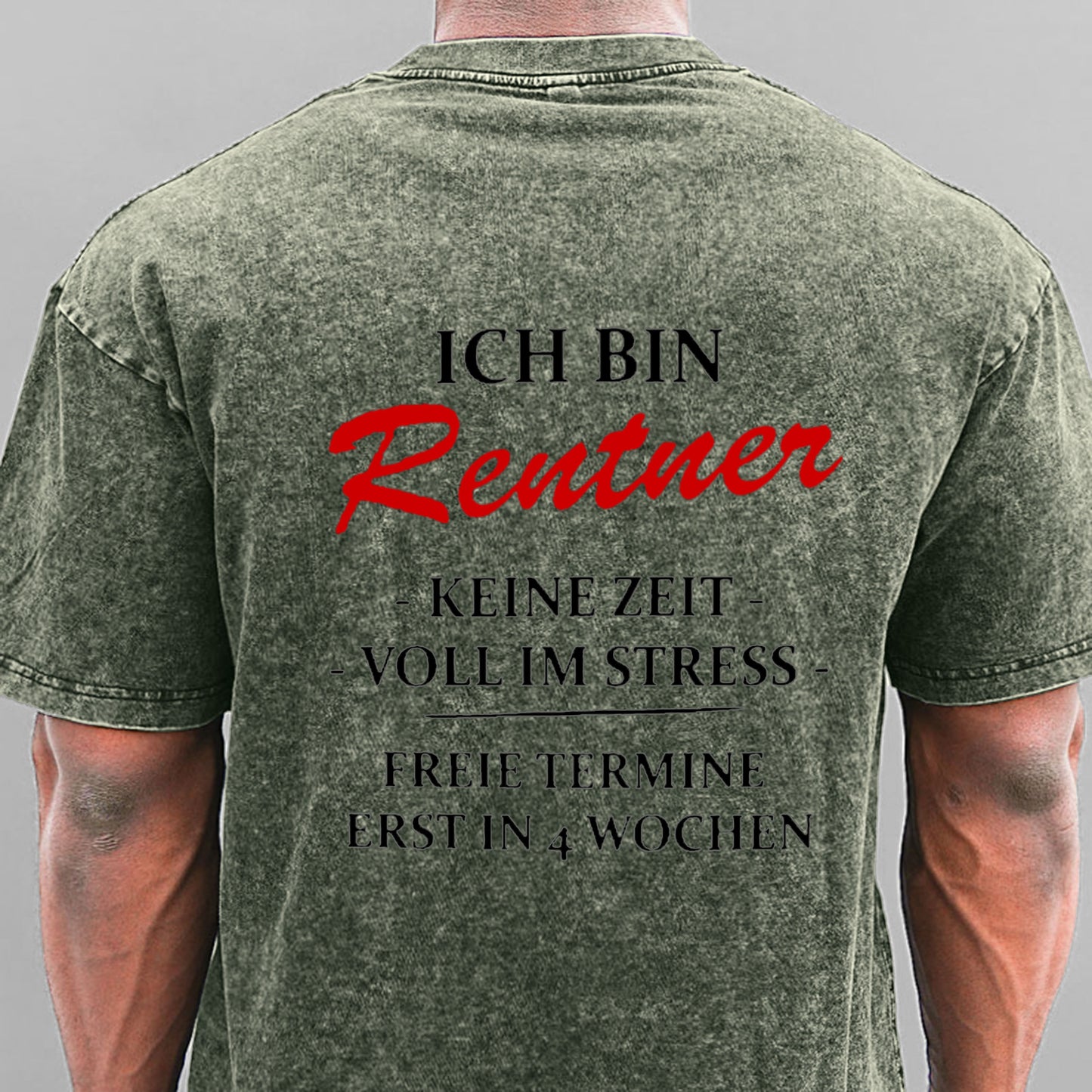 Ich bin Rentner keine Zeit voll im Stress Gewaschene Vintage T-Shirt