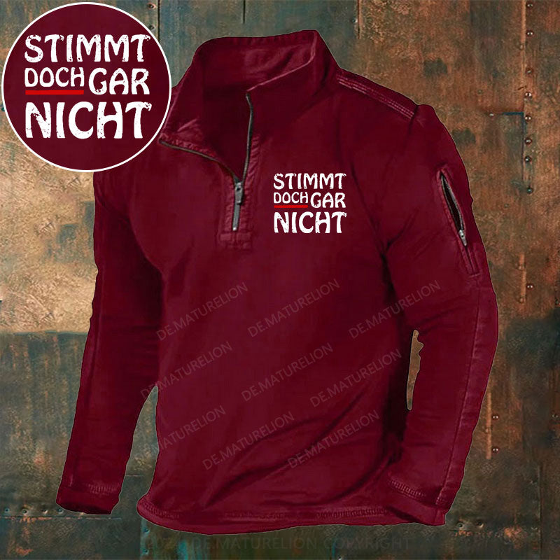 Stimmt Doch Gar Nicht Stehkragen Reißverschluss Polo Shirt