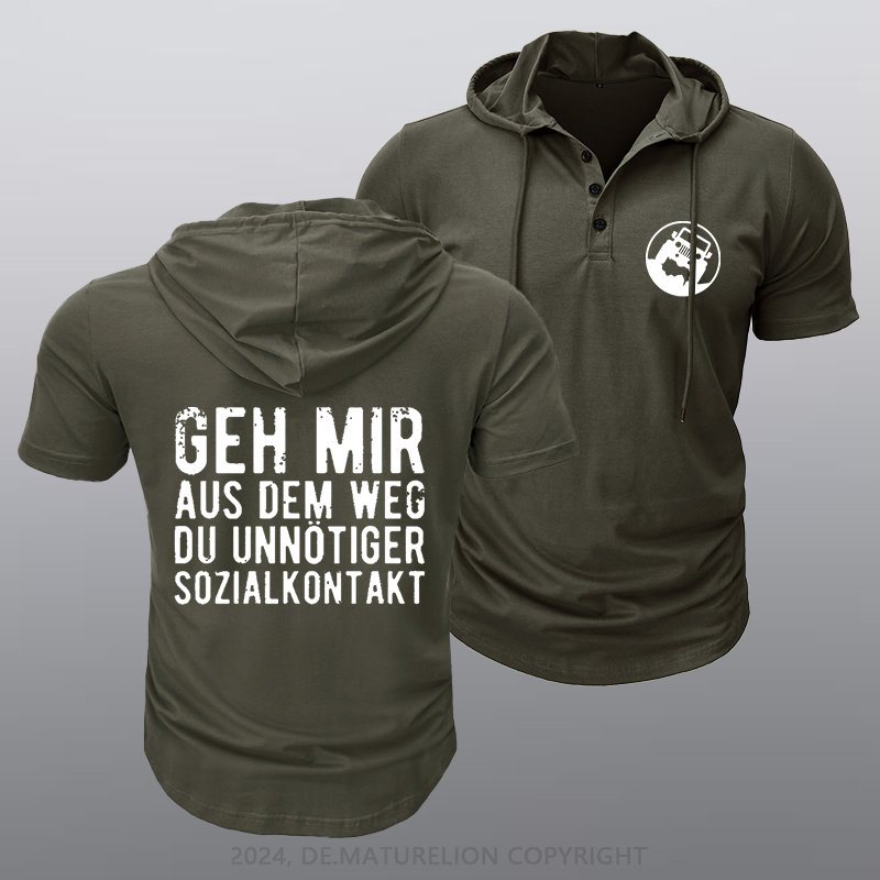 Maturelion Geh Mir Aus Dem Weg Du Unnötiger Sozialkontakt Kapuze T-Shirt