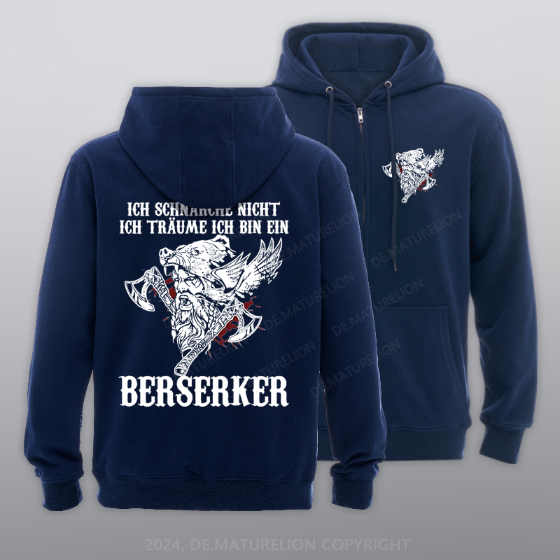 Maturelion ICH SCHNARCHE NICHT Reißverschluss Hoodie