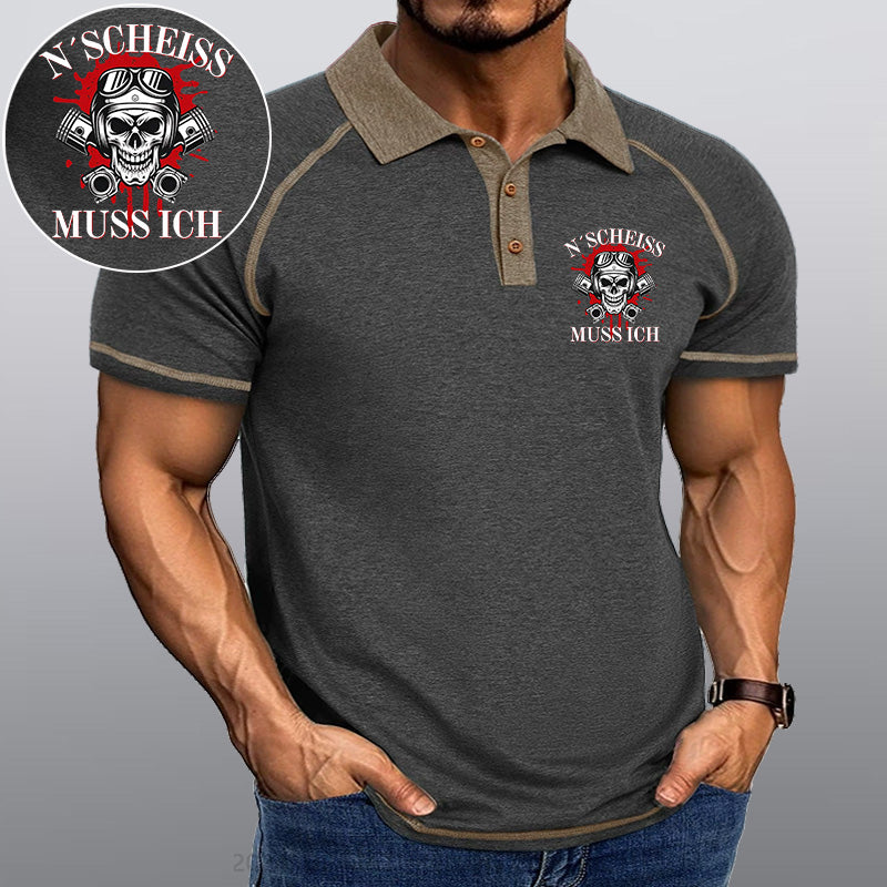 Maturelion N´Scheiß muss ich Kragen T-Shirt