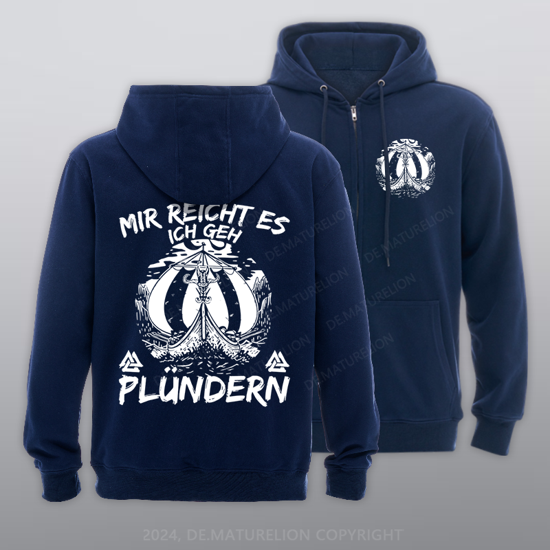 Maturelion Auf der suche nach meiner Axt Reißverschluss Hoodie