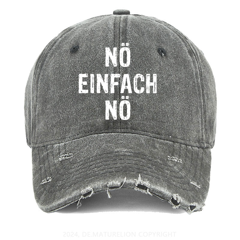 Nö Einfach Nö Gewaschene Vintage Cap