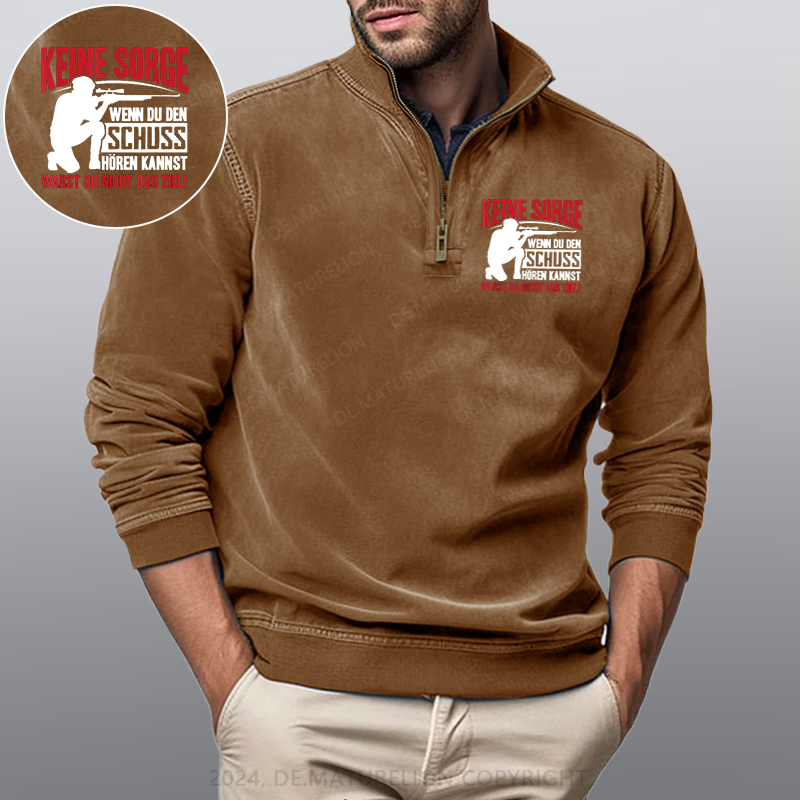 Maturelion Keine Sorge Wenn Du Den Schuss Hören Kannst Warst Nicht Ziel Stehkragen Poloshirt