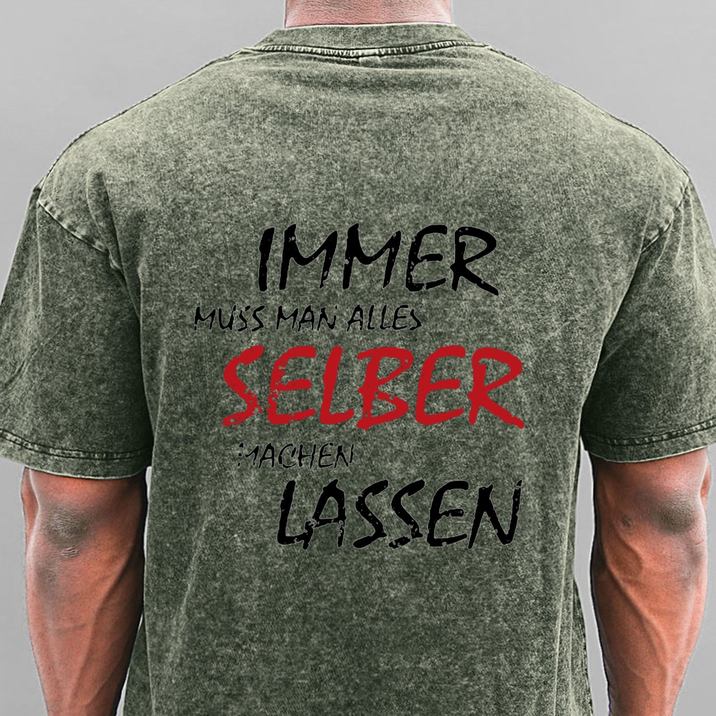 Immer Muss Man Alles Selber Machen Lassen Gewaschene Vintage T-Shirt