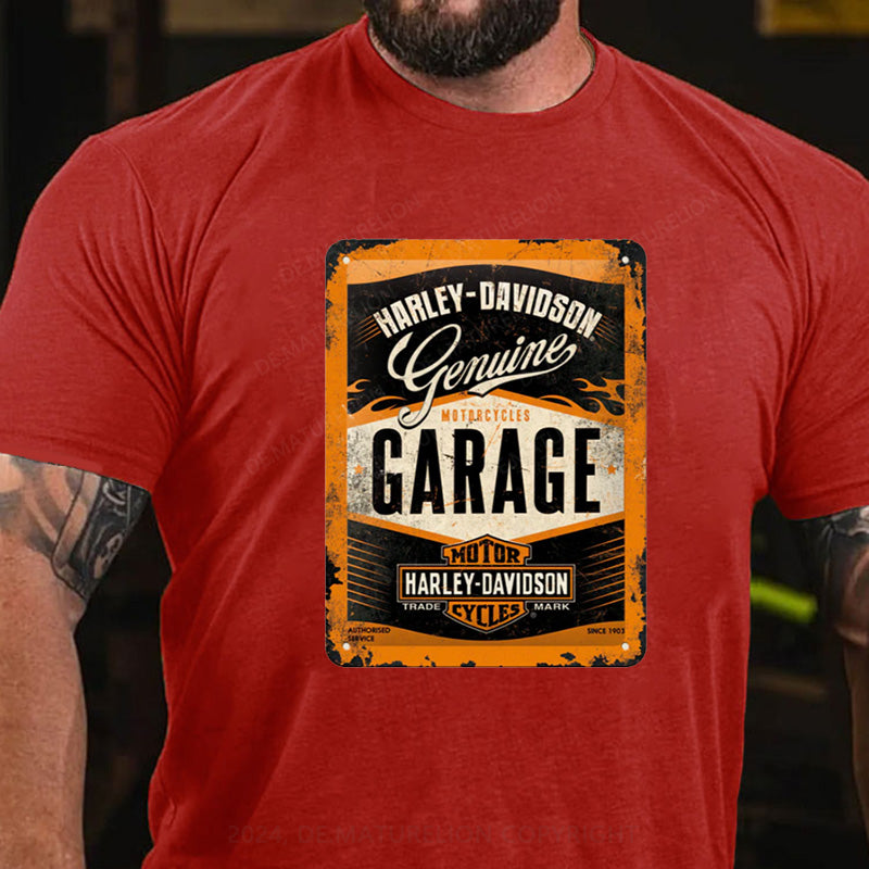 Maturelion Harley Davidson Garage T-Shirt