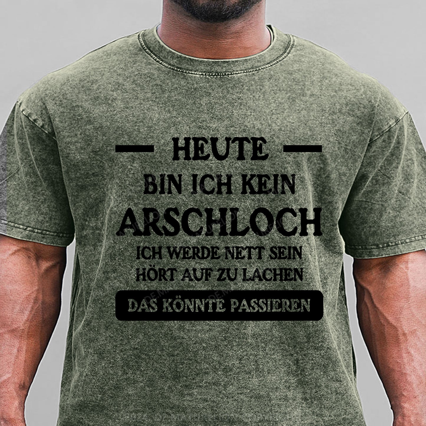 Heute werde ich kein Arschloch sein, ich werde nett sein. Hört auf zu lachen, das könnte passieren Gewaschene Vintage T-Shirt