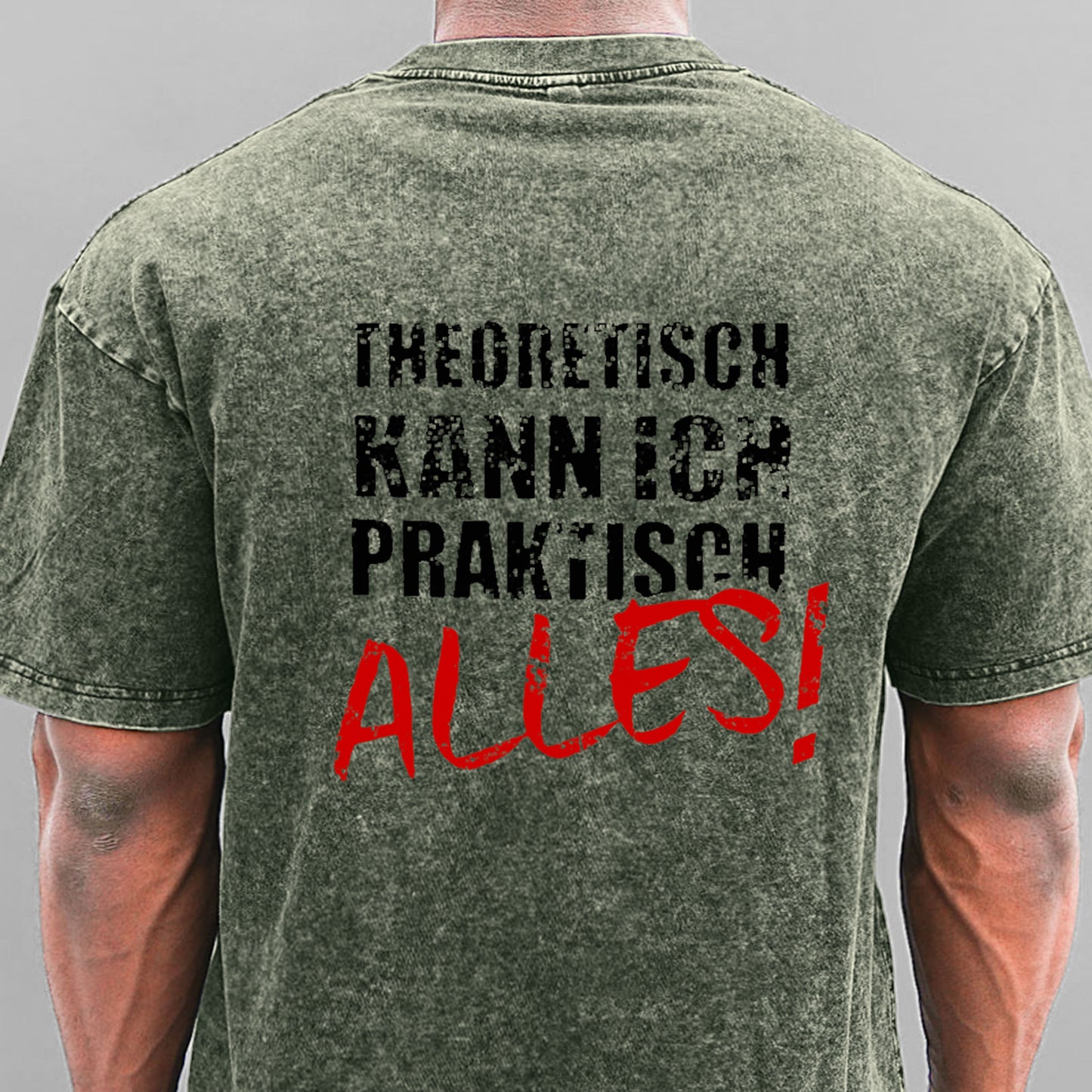 Theoretisch Kann Ich Praktisch Alles Gewaschene Vintage T-Shirt