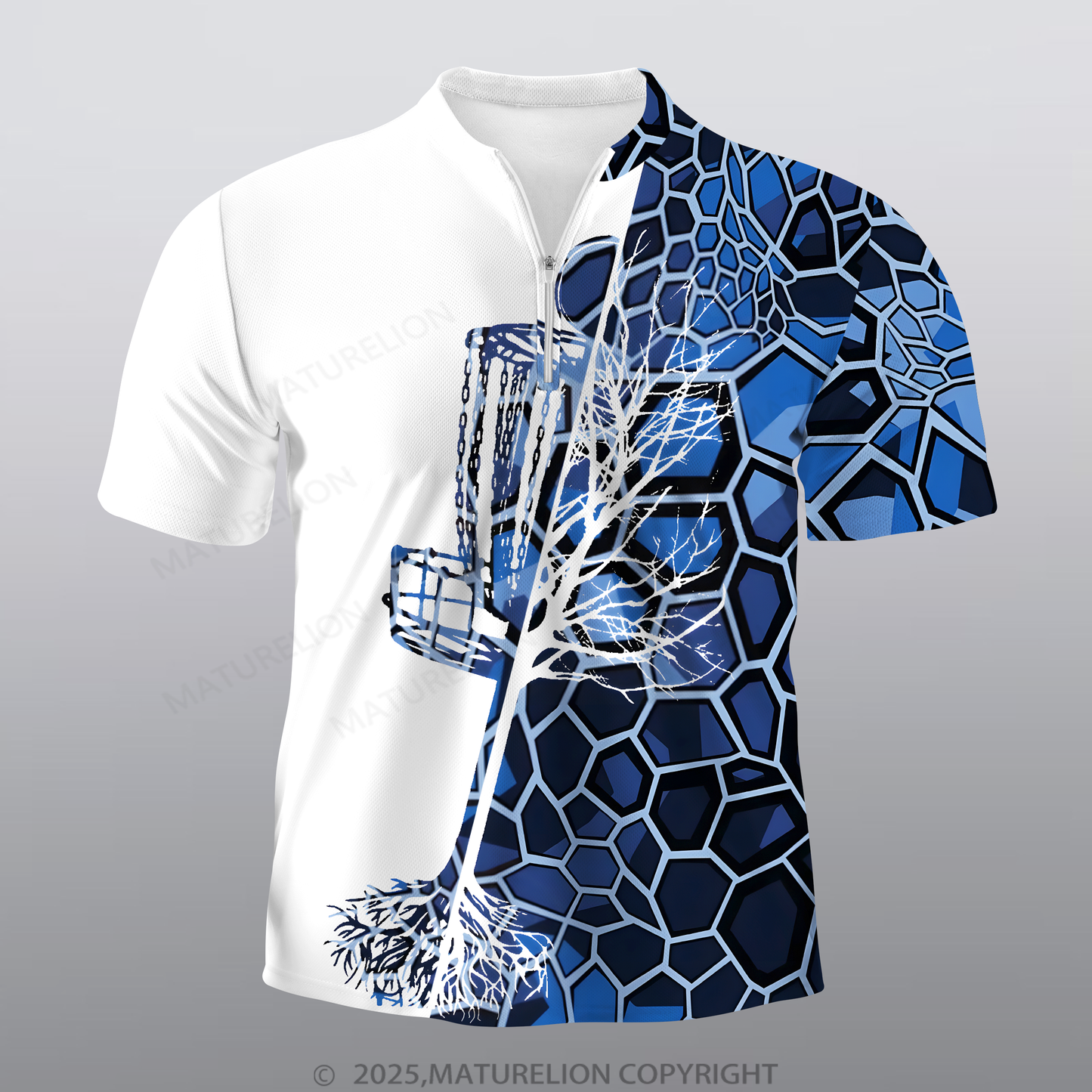 Maturelion Baum Männer Voll-Print Polo Shirt