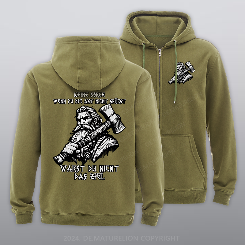 Maturelion Keine sorge Reißverschluss Hoodie