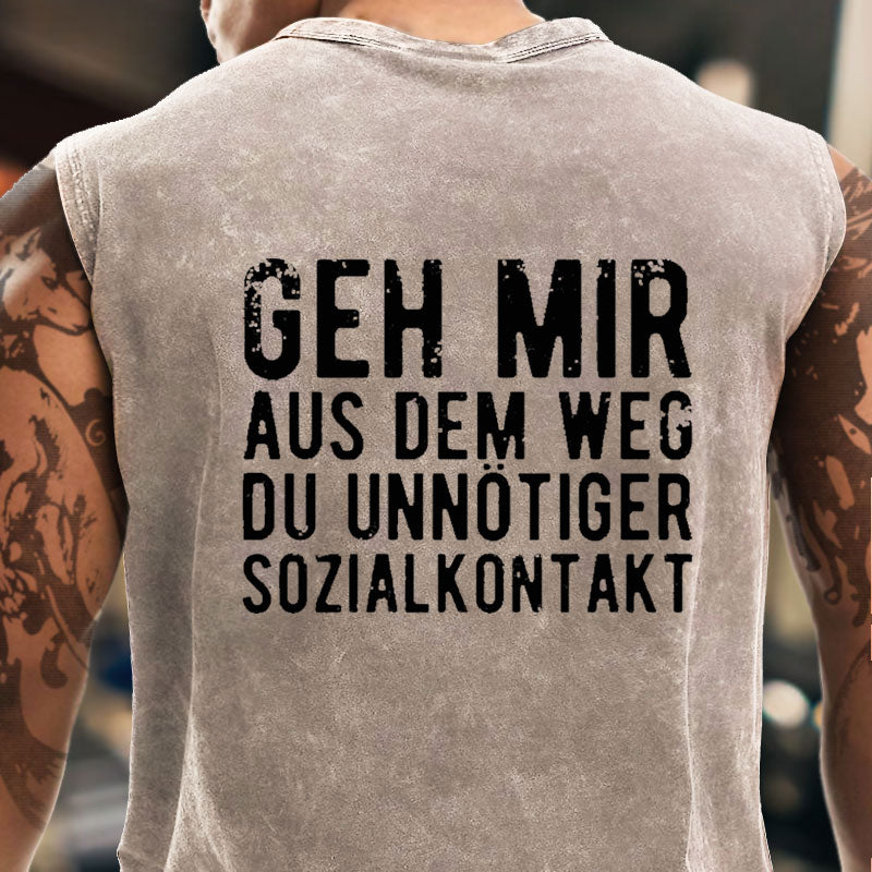 Geh Mir Aus Dem Weg Du Unnötiger Sozialkontakt Tank Top