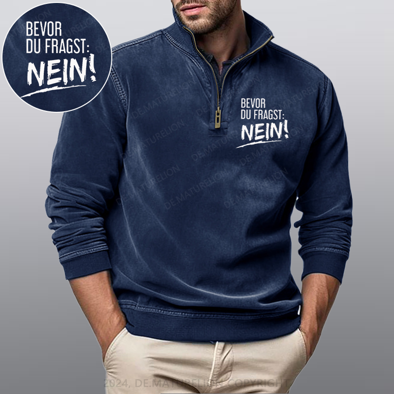 Maturelion Bevor Du Fragst Nein Männer Stehkragen Poloshirt