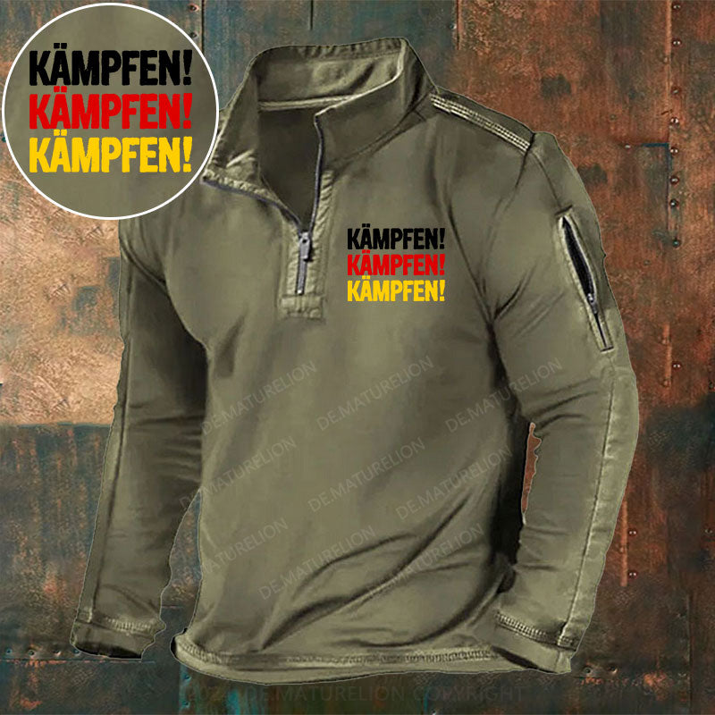 Kämpfen Kämpfen Kämpfen Stehkragen Reißverschluss Polo Shirt