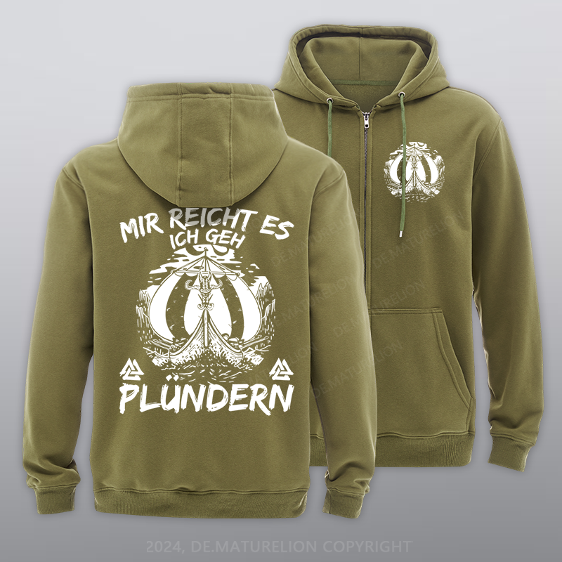 Maturelion Auf der suche nach meiner Axt Reißverschluss Hoodie