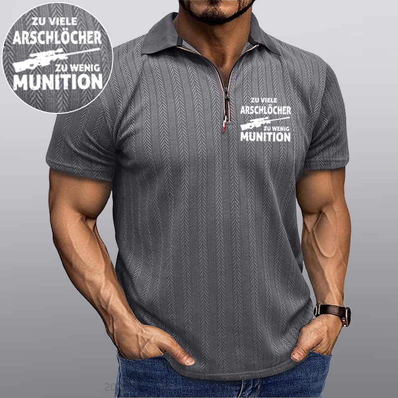 Maturelion Zu viele Arschlöcher zu Wenig Munition Kragen T-Shirt