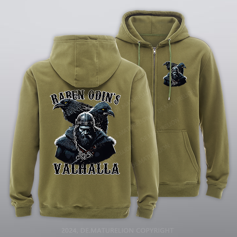 Maturelion Raben Odins Reißverschluss Hoodie