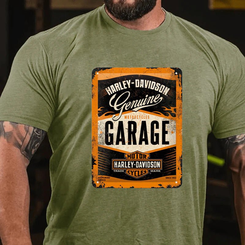 Maturelion Harley Davidson Garage T-Shirt