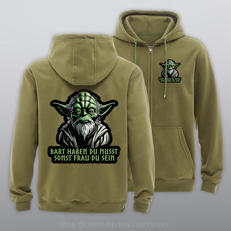 Maturelion BART HABEN DU MUSS Reißverschluss Hoodie