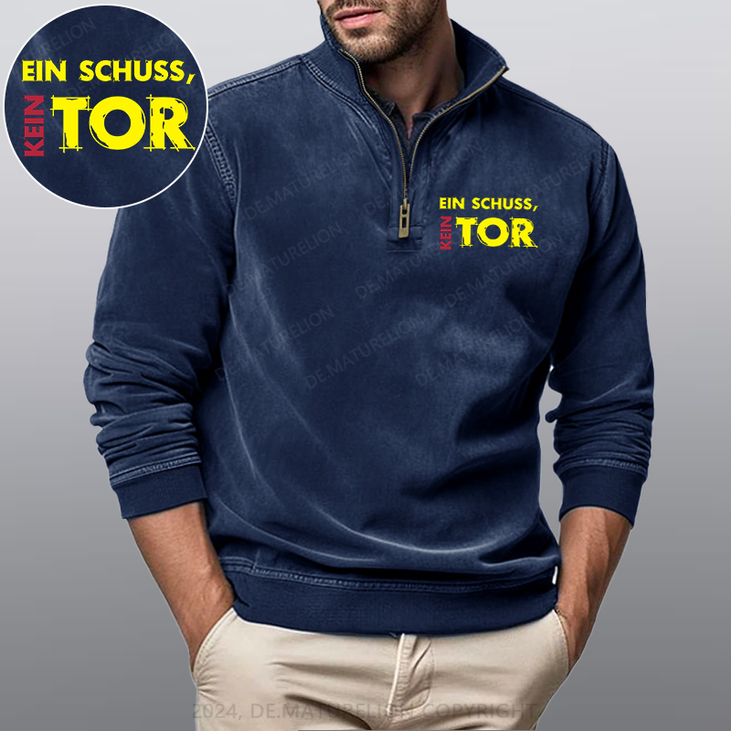Maturelion Ein Schuss Kein Tor Stehkragen Poloshirt