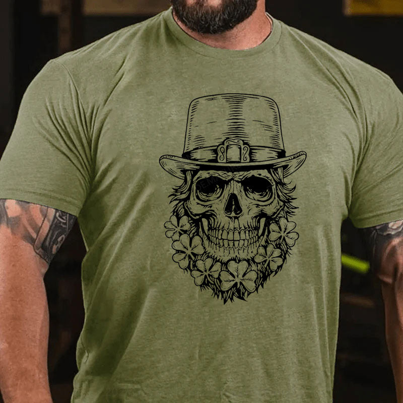 St. Patricks Tag Kleeblatt Skeleton T-Shirt