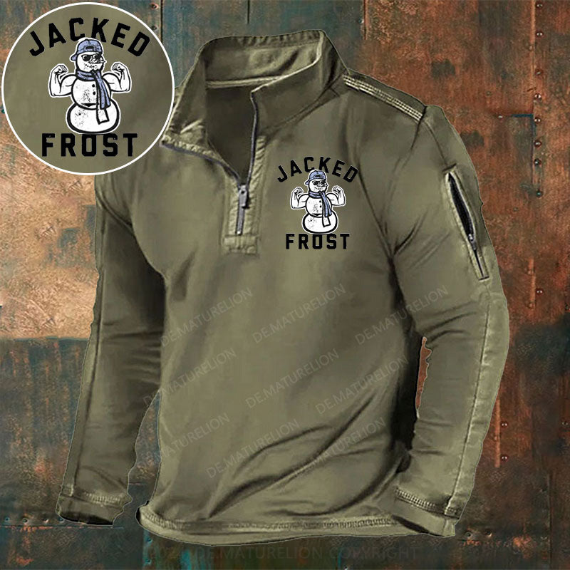 Jacke Frost Stehkragen Reißverschluss Polo Shirt