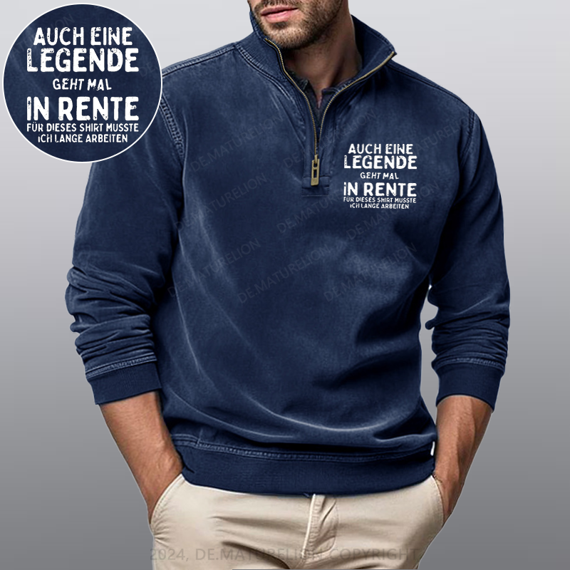 Maturelion Auch Eine Legende Geht Mal In Rente Stehkragen Poloshirt