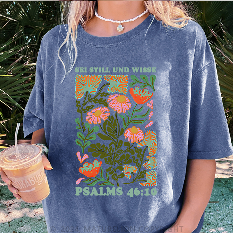 Maturelion Sei Still und Wisse Damen Gewaschene Vintage T-Shirt